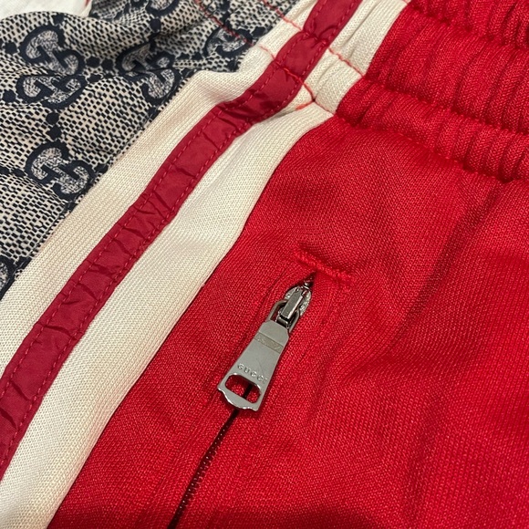Gucci Red Kids Joggers with Gray Accents - Picture 4 of 5